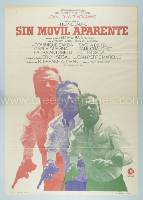 Neun im Fadenkreuz / Ohne besonderes Tatmotiv / Sans mobile apparent - Spanisches Plakat